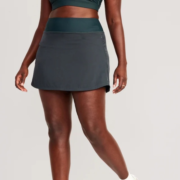 NWT OLD NAVY High-Waisted StretchTech 2-in-1 Skort Color: Glorious Pine X-LARGE - Picture 5 of 9
